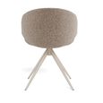 Ella Swivel Dining Chair - Set of 2 - Beige Boucle Fabric