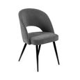 Ella Dining Chair - Set of 2 - Onyx Dark Grey Fabric