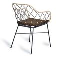 Fairbank Dining Chair - Rattan and Metal - Set of 2