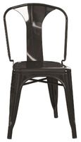 2 x Finney Black Metal Industrial Dining Chair - C009001UK
