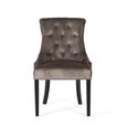 Firestone Dining Chair - Charcoal Velvet Fabric - Set of 2