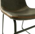 2 x Fremont Grey Vintage Leather Dining Chair
