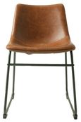 2 x Fremont Tan Vintage Leather Dining Chair