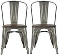 2 x Frio Gun Metal Dining Chair - C001105UK