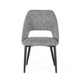 Greece Dining Chair - Grey Fabric - Set of 2