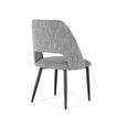Greece Dining Chair - Grey Fabric - Set of 2