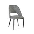 Greece Dining Chair - Grey Fabric - Set of 2