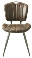 2 x Gustavia Chestnut Vintage Leather Dining Chair