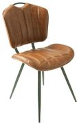 2 x Gustavia Vintage Tan Leather Dining Chair