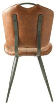 2 x Gustavia Vintage Tan Leather Dining Chair
