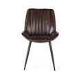 Haines Dining Chair - Brown Leather - Set of 2