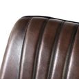 Haines Dining Chair - Brown Leather - Set of 2