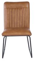 2 x Halle Brown Leather Dining Chair