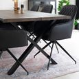 Harbo Dining Chair - Set of 2 - Black - Faux Leather - Swivel