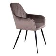 Harbo Dining Chair - Set of 2 - Light Brown - Velvet Fabric