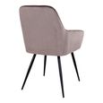Harbo Dining Chair - Set of 2 - Light Brown - Velvet Fabric