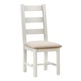 Hayley Dining Chair - White Ladder Back - Set of 2 - Oak and White