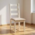 Hayley Dining Chair - White Ladder Back - Set of 2 - Oak and White