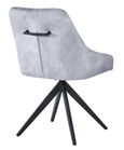 2 x Hico Grey Fabric Swivel Dining Chair
