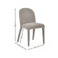 Holly Dining Chair - Set of 2 - Graphite Grey Fabric