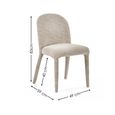 Holly Dining Chair - Set of 2 - Pearl Sand Fabric