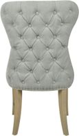 2 x Honfleur Button Back Grey Fabric Dining Chair