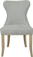 2 x Honfleur Button Back Grey Fabric Dining Chair