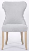 2 x Honfleur Button Back Grey Fabric Dining Chair