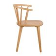 Ida Dining Chair - Set of 2 - Oak - Spindle Curved Back