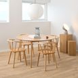 Ida Dining Chair - Set of 2 - Oak - Spindle Curved Back