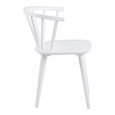 Ida Dining Chair - Set of 2 - White - Spindle Curved Back