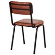 Idle Dining Chair - Industrial Style - Brown Leather - Set of 2
