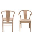 Janik Dining Chair - Set of 2 - Oak - Curved Back