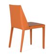 Jessica Dining Chair - Orange Leather - Set of 2