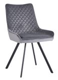 2 x Jessie Grey Fabric Dining Chair