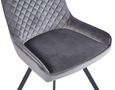 2 x Jessie Grey Fabric Dining Chair