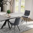 2 x Jessie Grey Fabric Dining Chair
