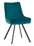 2 x Jessie Torquiose Blue Fabric Dining Chair