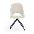 Jonah Swivel Dining Chair - Set of 2 - Cream Fabric