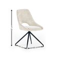Jonah Swivel Dining Chair - Set of 2 - Cream Fabric