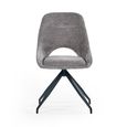 Jonah Swivel Dining Chair - Set of 2 - Grey Fabric