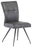 2 x Kabana Grey Faux Leather Dining Chair