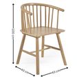 Kaito Dining Chair - Set of 2 - Curved - Oak