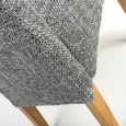 2 x Karta Tweed Grey Scroll Back Dining Chair