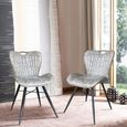 2 x Kerela Grey Faux Leather Dining Chair