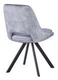 2 x Kieler Grey Fabric Swivel Dining Chair