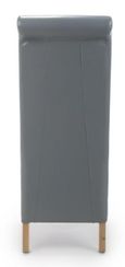 2 x Krista Bonded Grey Leather Roll Back Dining Chair