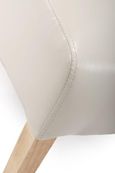 2 x Krista Bonded Ivory Leather Roll Back Dining Chair