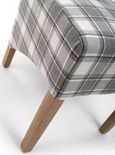 2 x Krista Herringbone Check Cappuccino Roll Back Dining Chair