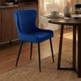 Langley Dining Chair - Set of 2 - Blue Fabric